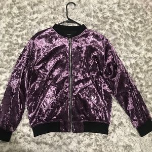 Forever 21 Velvet Bomber Jacket